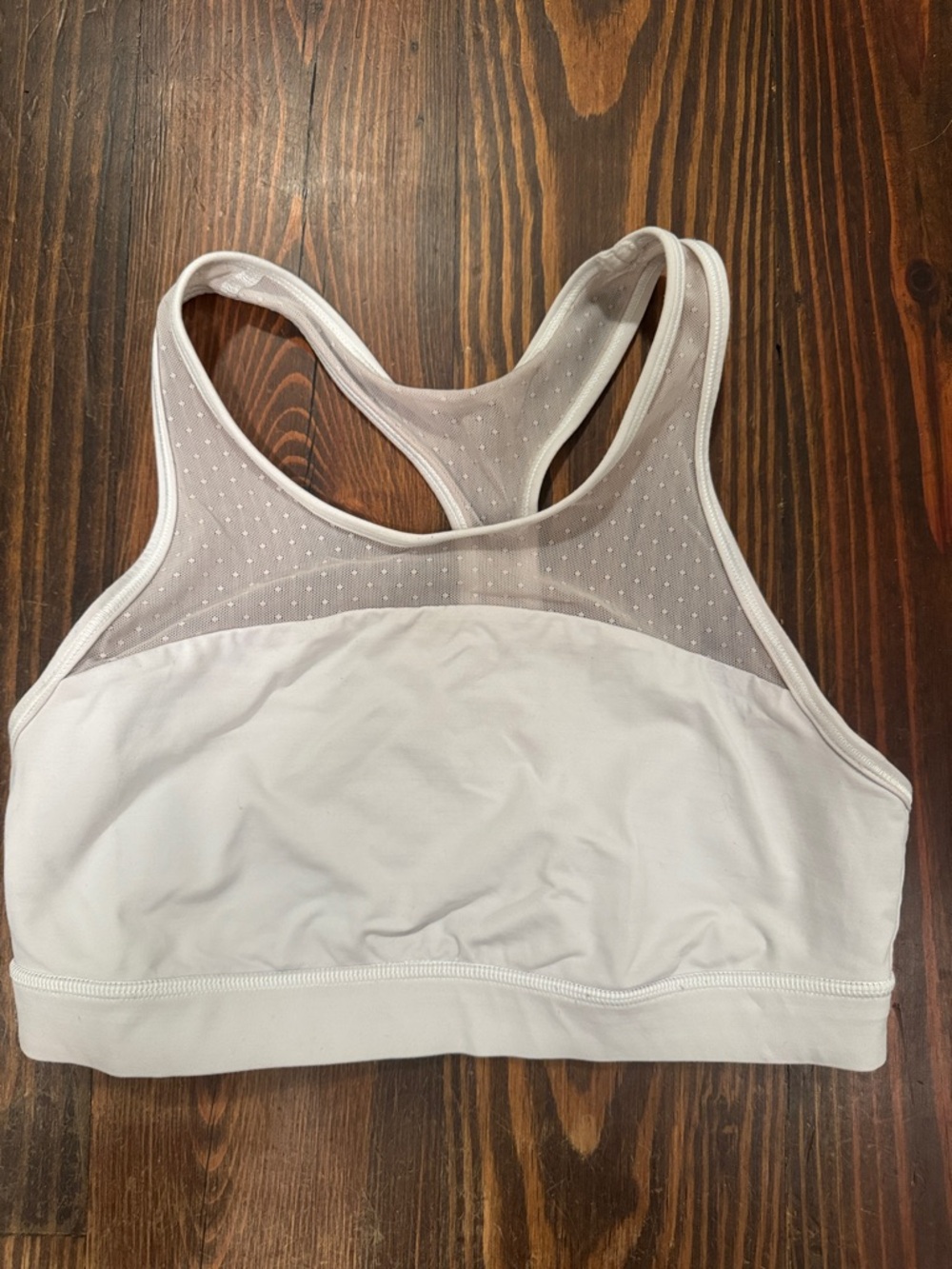 lululemon athletica White Mesh Racerback Sports Bralette
